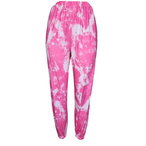 XS Tie Dye Pink Pajama Pants - Picture 1 of 4
